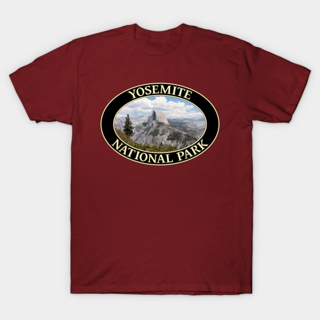 Half Dome at Yosemite National Park in California T-Shirt by GentleSeas